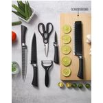 product_image_name-Generic-Coffret 6 Couteaux de Cuisine - Lames Antiadhésives - Acier Inox-4