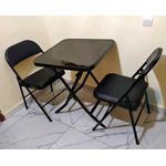 Table vitrée Avec 2 Chaises pliante 