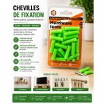 Paquet de chevilles de fixation murales