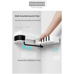 product_image_name-General-Etagère De Douche Salle De Bain - Noir Blanc-6