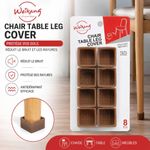 8pcs Protection Pied de Chaise Carré