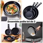 Generic Lot De 3 Poêles à Grillades