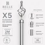 Belle lot De 5  Tringles à Rideaux Extensible 2m