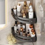 Generic Support De Salle De Bain 2 Pièces, Support De Rangement Mural, Support De Douche Triangulaire - image 2
