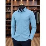 Generic Chemise homme élégante à manches longues - image 2