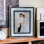 product_image_name-Generic-Cadre Photo Décoratif Lumineux à Effet Diamant 13x18Cm - Argent-1