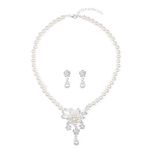 product_image_name-Dou-color-Set de bijoux de perles, collier, boucles d'oreilles, ensemble en deux pièces, banquet de mariage, accessoires de luxe légers-4