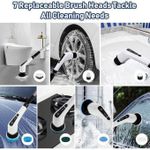 Super Épurateur électrique à Rotation, Brosse à Récurer électrique, Avec Long Manche, Réglage à 2 Vitesses