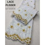 Mode Tissu lace blanc fleuri 