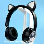 product_image_name-Generic-Casque Enfant Et Grand QC-28T Noir - Mignon Chat Transparent - Oreilles Chat Lumineux 2025-2