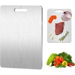 product_image_name-Generic-Planche à découper en titane - En acier inoxydable des deux côtés - Sans BPA - Pour la cuisine, la viande, le pain, les légumes, les fruits (29 x 20 cm)-3