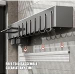 product_image_name-Generic-Porte-Ustensiles Et Porte-Outils Mural Multifonctionnel - Rangement Pour Vaisselle Et Outils De Cuisine  50 cm- Noir-8