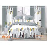 Lot Complet : 2 Draps + 2 Taies + 2 Rideaux – Design Élégant et Confort Assuré