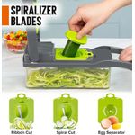 product_image_name-Generic-Mandoline de Cuisine Professionnelle 19-en-1 - Hachoir & Coupe-Légumes Multifonctionnel, Lames Interchangeables Acier Inoxydable - Tranche, Coupe-Dés & Julienne (Récipient de Collecte)-4