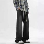 product_image_name-TOUPHY-Jeans Homme Jambe Droite Classique — Denim Confortable Durable pour Tenues Décontractées Quotidiennes - Noir-2