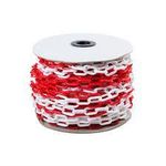 Chaine en plastique rouge/blanc 6mm (L=50m)