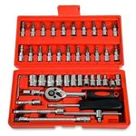 Generic Ensemble Kit D'outil De Réparation, Jeu De Clés Et Tournevis à Douille Multi Usage -Rouge