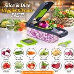 Coupe-Légumes Manuel Multifonctionnel 16 en 1, Hachoir et Mandoline à Oignons Portative pour Cuisine 4.8 (7 avis) 91 ven