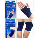 Generic Paire Genouillère + Attelles Pour Poignet - Guérit Blessures Etc...- Bleu