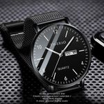 product_image_name-Mode-Montre Quartz Double Calendrier Imperméable Pour Homme - Noir-2