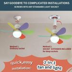 product_image_name-Generic-30W Couleur Lumière De Ventilateur LED Tricolore à Télécommande Intelligente-3