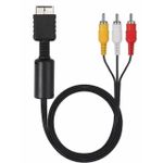 Cable AV RCA Pour Console PS2 Et PS3 1.5m 1 Piece Noir