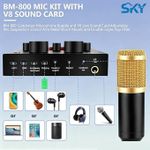 Generic Carte son V8 + Ensemble de micro portable, Professionnel pour Live/Enregistrement - image 6