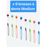 Generic 8 brosses à dents medium Ridents.  Importé de France