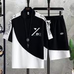 GALUIN Ensemble 2 pièces pour homme: Sweatshirt décontracté à manches courtes + Short - image 6