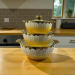 Magnifique Soupière en porcelaine 3 pièces