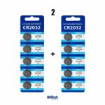 Generic Pack de 2X Piles lithium CR2032 3V pour BIOS/CMOS