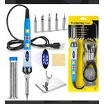 product_image_name-Generic-Complete Kit de fer à souder électronique - Pistolet à souder numérique LCD 80 W avec interrupteur marche/arrêt, température réglable et chauffage rapide, conception thermostatique, outil de soudage-1