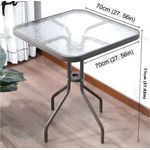 Generic Table Vitrée/marron 70cm - image 2