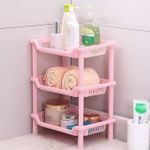 product_image_name-Generic-Super Mini Étagère De Rangement En Plastique à Trois Niveaux En Forme De Carré Et Triangulaire-1