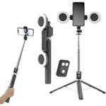 Camera Action Trépied 4-en-1  pour vidéo : Studio Portable avec Ring Light & Bluetooth - image 3