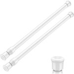 Generic 2 Tringle à rideau extensible -blanc + 4 supports muraux autocollants - image 2