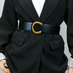 product_image_name-Eden-Ceinture femme avec boucle C doré noire -1