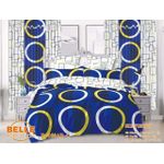 Belle Lot Complet 6 Pièces : 2 Draps + 2 Taies + 2 Rideaux – Design Élégant et Confort Assuré 