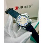 Chic Montre Curren Pour Homme Fonf Blanc 