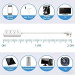 product_image_name-Generic-Bande d'alimentation multifonctionnelle USB + Type-C à charge rapide pour la maison et le bureau - blanc-5