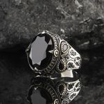Generic Bague Chevalier Turquoise-Argent