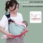 product_image_name-Easygo Baby-Porte bebe économique pour nouveau né, écharpe de portage bebe, multifoncionnel, respirant, réglable - jusqu’a 20kg pour main libre maman et papa - cadeau de naissance - Porte bébé - Marron-4