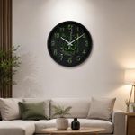 Generic Horloge murale ronde à calligraphie arabe – Noir - image 2