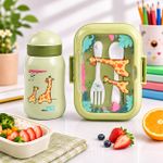 Generic Kit Repas Enfant 2 Pièces – Lunch Box avec Couverts + Gourde - image 3