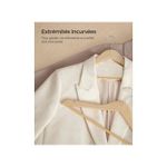 Generic Lot de 10 cintres en bois Rotatif - image 3