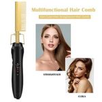 product_image_name-Generic-2IN1 Fer à Lisser, à Friser, à Onduler, Brosse, Peigne Chauffants, Accessoire De Coiffeur, Pour Cheveux Raides, Effet Bigoudis-2