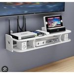 Generic Étagère flottante murale, support mural, support pour routeur, support mural pour décodeur TV -