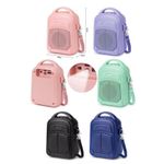 Generic BAFFLE Haut Parleur Bluetooth en Model Sac Portable - Rose - image 2