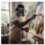 product_image_name-Generic-masque à gaz pour peinture, poussière, polissage et autres bleu -2