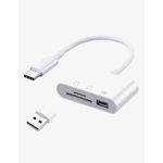 3 In 1 Type C TF SD Card Reader Hub Camera Memory Card Reader
